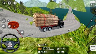 indian cargo truck Woods Transport Hill Road driving  bussid mod  truck driving in bussid [upl. by Ainollopa]