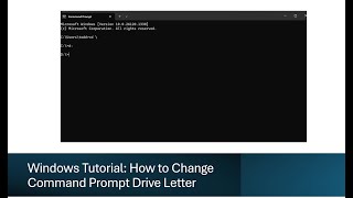 Mastering the Command Prompt How to Change Drive Letters in Windows [upl. by Ennahs]