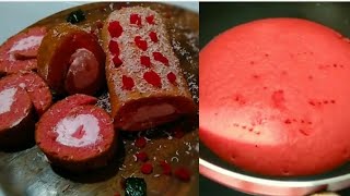 Eggless Strawberry Crush Swiss Roll Without Oven [upl. by Cornelie]