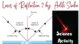 Incident ray Reflected ray and Normal ray are all lie on same plane  Law of Reflection 2  Class 8 [upl. by Tnafni]