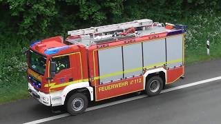 Einsatzfahrten zum Unfall auf der A2  Frewillige Feuerwehr Oelde und viele andere [upl. by Girish]