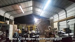 8 Foot LED Integrated FixtureBulbs vs 8 Foot Fluorescent Bulbs LED Wins [upl. by Aihsi]