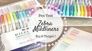 Zebra Mildliner Highlighter Pen Test  15  Target [upl. by Arezzini468]