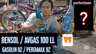 BENSOL  AVGAS VS GASOLIN 92  PERTAMAX  PERBEDAAN NYA [upl. by Jeromy]