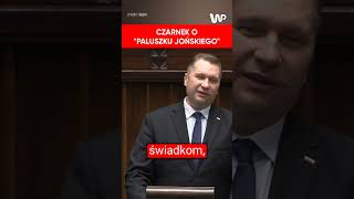 Czarnek wypomniał quotpaluszek Jońskiegoquot Nie można było dyskutować [upl. by Nimzay]