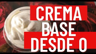 Cómo hacer CREMA BASE CASERA desde 0 RÁPIDA Y FÁCIL  RECETA PARA 1 KG DE CREMA Cosmética Natural [upl. by Kirima807]