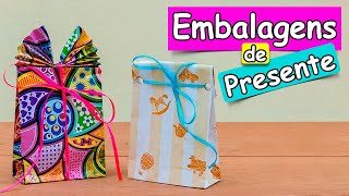 Como fazer EMBALAGEM PARA PRESENTE Super FÁCIL  Embrulho de presente  DIY [upl. by Solberg]