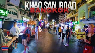 Walking The Famous Khao San Road  Bangkok Thailand [upl. by Nies]