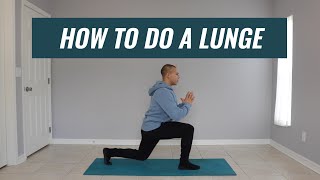 HOW TO DO A LUNGE  LUNGES FOR BEGINNERS [upl. by Eatnod]