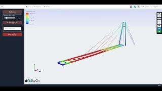 Catenary Cable NonLinear Analysis  SkyCiv Structural 3D Cloud Engineering Software [upl. by Odoric]