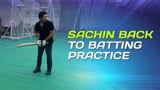 Sachin Tendulkar amp classic straight drives hear the sound of the bat  MCA Indoor Practice [upl. by Nuarb17]