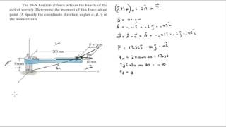 Determine the moment of this force about point O [upl. by Seftton583]