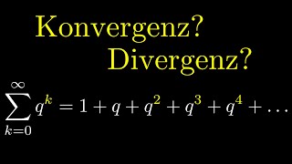 Geometrische Reihe Konvergenz amp Divergenz Formel [upl. by Eimrots]