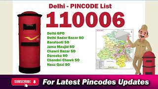 Chawdi Bazar Delhi Pin Code 110006  Delhi ke Chawri Bazar ka Pin Code [upl. by Atnovart649]