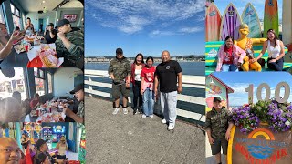 Santa Cruz Beach Boardwalk with Mom Dad and the kids  Santa Cruz Wharf Fishing Peer [upl. by Halilahk266]