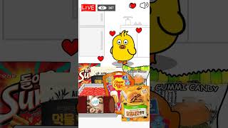 SALLYs MUKBANG EP10  SALLY DRINK EATING KOREAN FAST FOOD  Count Timer animation mukbang [upl. by Justin740]