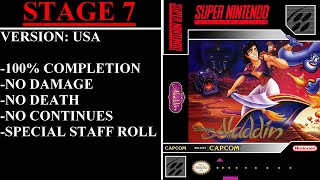 Disneys Aladdin USA Super Nintendo  Stage 7  Final Battle  100 Completion  Ending [upl. by Neumann615]