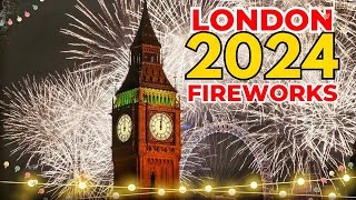 Londons New Year 2024 fireworks 🎉 London eyeBiggest fireworks display in the Worldnewyear2024 [upl. by Sesylu859]