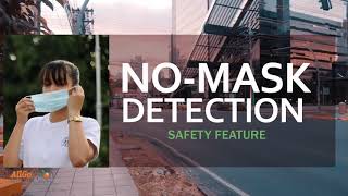 NoMask Detection  A video analytics based safety application  AllSafe  AllGoVision [upl. by Airahcaz]