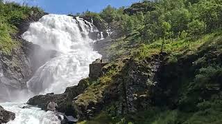 Huldra dancing at Kjosfossen waterfall [upl. by Ngo]