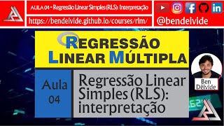 Regressão Linear Múltipla no R  Aula 04  Regressão Linear Simples Interpretação [upl. by Kcorb]