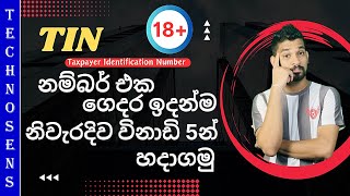 හරිම පහසුවෙන් TIN Number එකක් හදා ගමු Taxpayer Identification Number  Sinhala  ටින් නම්බර් [upl. by Killy]