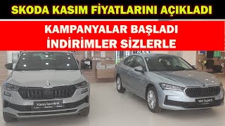 SKODA KASIM FİYATLARINI AÇIKLADIKAMPANYALAR BAŞLADI İNDİRİMLER SİZLERLE [upl. by Anauq965]