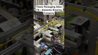 Titans Packaging Atlas T4 heading to Alewerks Brewing Company cartoner beverage packaging [upl. by Miran]