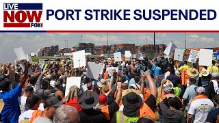 NEWS 104 Dockworkers reach deal to suspend port strike Helene cleanup Israel Iran war news [upl. by Dimphia246]