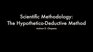 Scientific Methodology The HypotheticoDeductive Method [upl. by West]