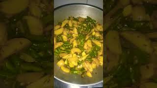 Aalu Barbati bhaji muskan cooking  please like and subscribe comment [upl. by Lewiss]