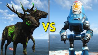 Fallout 4  50 Radstag VS 50 Protectrons  Battles 13 [upl. by Anos]