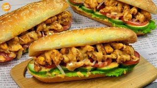 New Chicken SUBWAY Sandwich RecipeRamzan Recipe 2024 New Recipe 2024 Ramzan special recipes 2024 [upl. by Yuri337]