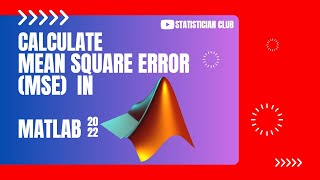 Calculate mean square error in MATLAB [upl. by Adaynek]