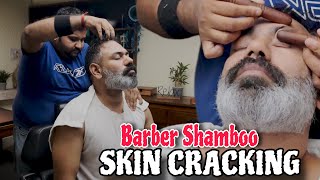 Asmr skin cracking  head massage  Indian Barber  Releif Anxiety [upl. by Ellimahs390]