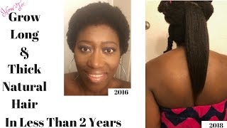 How To Grow Long amp Thick Natural Hair In Less Than 2 Years 2018 [upl. by Bathsheba129]