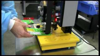 SemiAutomatic Hot Stamping Printing Coder with Pedal by Tritonpackagingcom [upl. by Ellehsar]