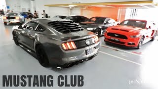 Mustang Owners Club Singapore Revving and leaving a Ford Meet [upl. by Eimor]