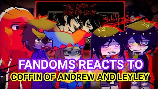 Fandoms React To The Coffin Of Andy And Leyley  DHMIS  The Amazing Digital Circus  FNAF [upl. by Simsar]