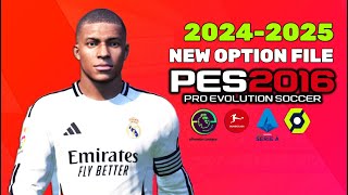 PES 2016  NEW OPTIONFILE 242025  6924  PC [upl. by Roth]