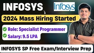 Infosys Mass Hiring 2024  Role Specialist Programmer  Salary 95 LPA  Infosys Off Campus Drive [upl. by Peppi]