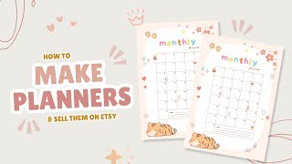 How to Create Cute Planner Template on Canva amp Sell  Make Money from Selling Planner Templates [upl. by Annaeg]