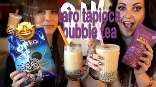 Oreo Bubble Tea mit Taro Tapioca selbst machen 🍪🧋  Thai Milk Tea Bubble Tea  Oreo Crumbs 😍 [upl. by Nnyladnarb]