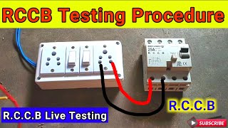 3 Phase RCCB Testing Method  How to Testing 3Phase 4Wire RCCBELCB in Hindi  RCCB Testing [upl. by Ahsier]