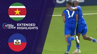 Suriname vs Haiti Extended Highlights  CONCACAF Nations League  CBS Sports Golazo [upl. by Vincents242]