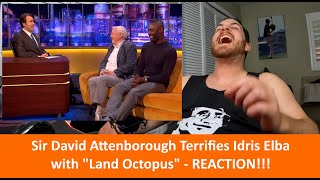 American Reacts to Sir David Attenborough Terrifies Idris Elba With Land Octopus REACTION [upl. by Riki]