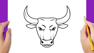 How to draw a bull easy  How to draw an ox easy [upl. by Yror]