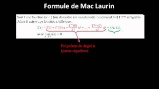 La formule de Mac Laurin pour obtenir les développements limités [upl. by Nrehtak]