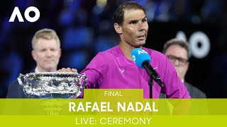 LIVE Mens Singles Ceremony  Rafael Nadal v Daniil Medvedev F  Australian Open 2022 [upl. by Megen]