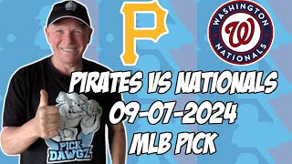 Pittsburgh Pirates vs Washington Nationals 9724 MLB Pick amp Prediction  MLB Betting Tips [upl. by Kristan]